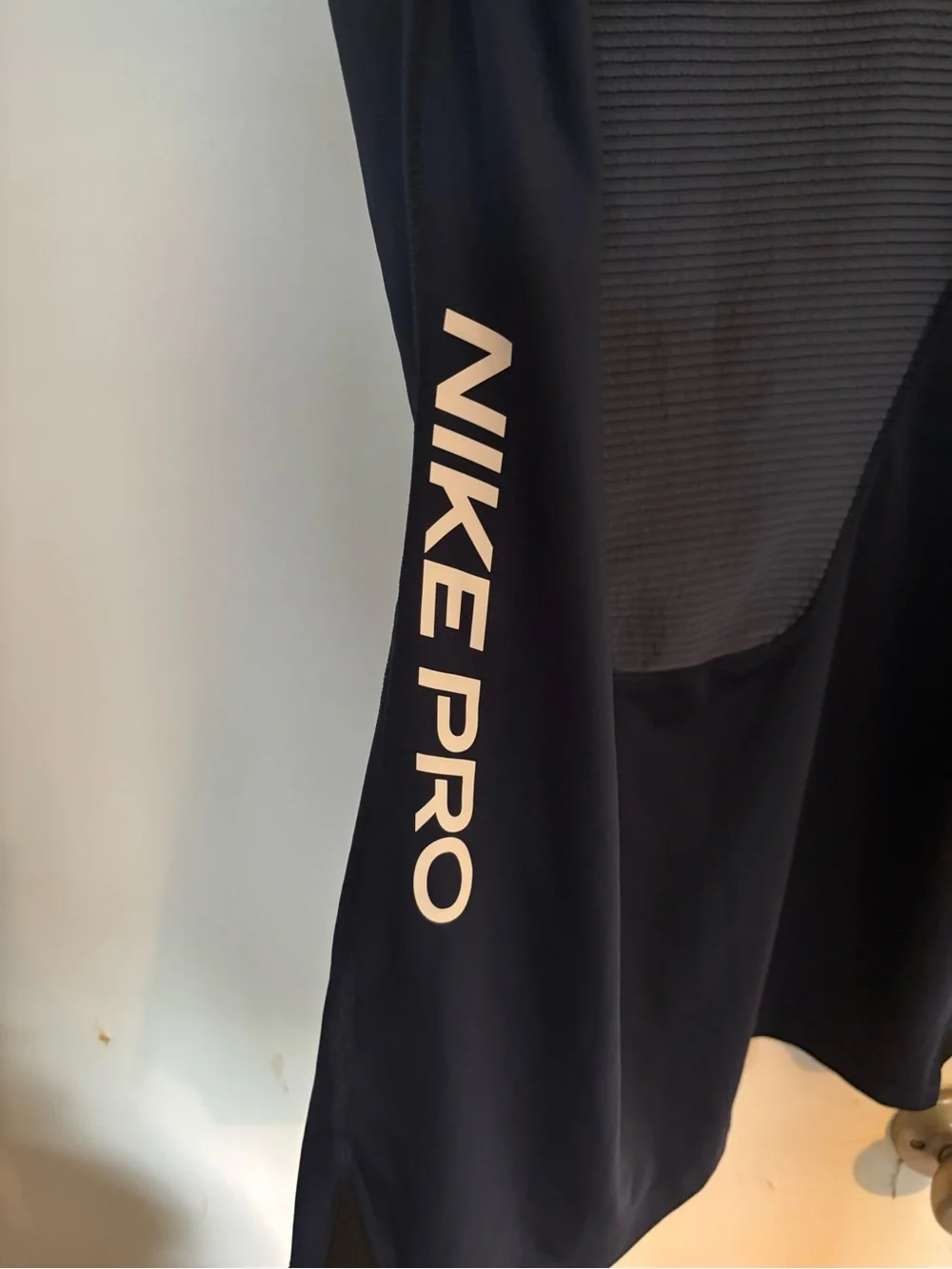 Nike Navy Short Sleeve Athletic Training Tee with White Swoosh